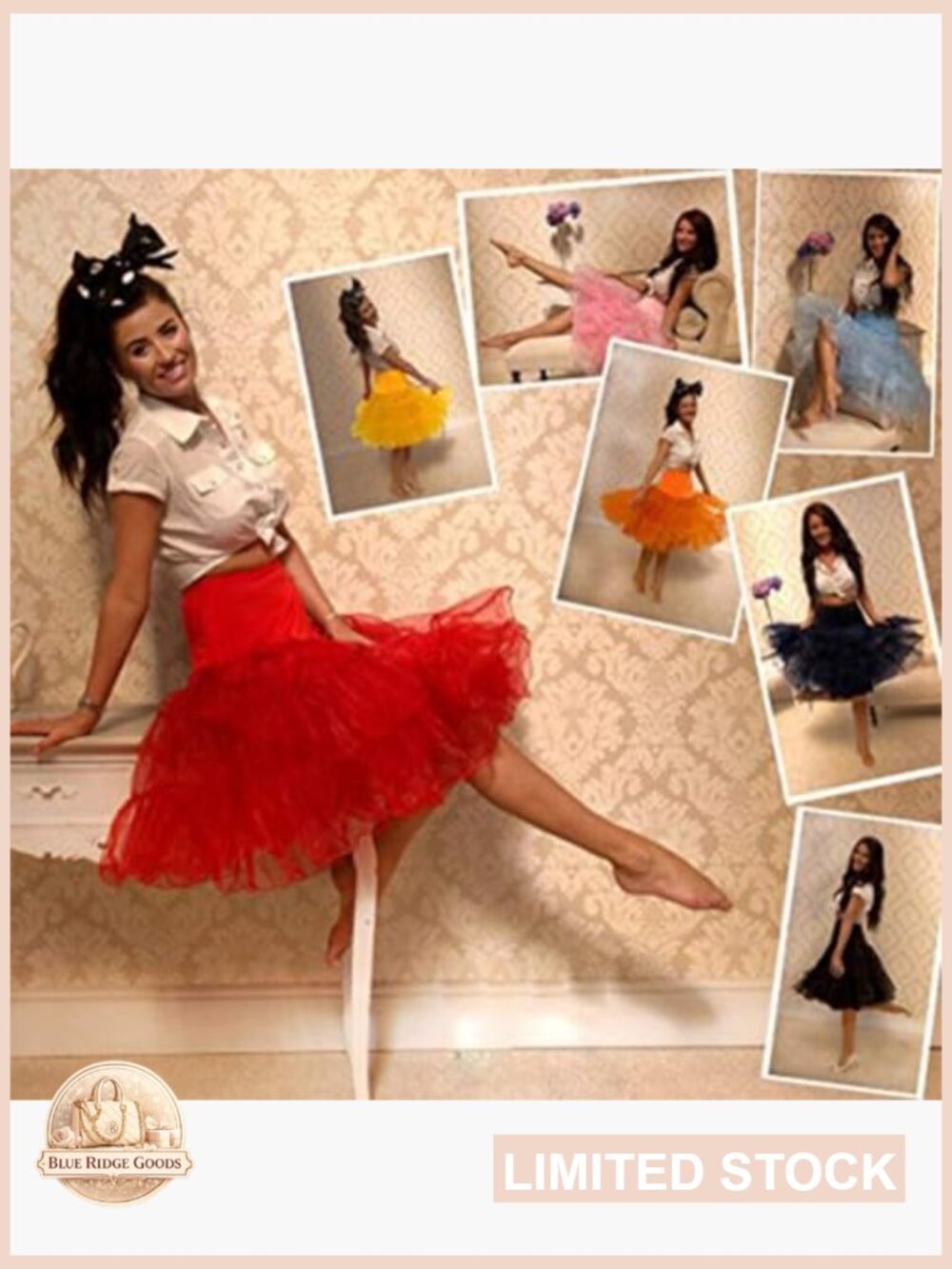 50s Vintage Petticoat Half Slip Tutu Crinoline Underskirt 25.6" 7 Sizes - Picture 2 of 7